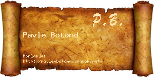 Pavle Botond névjegykártya